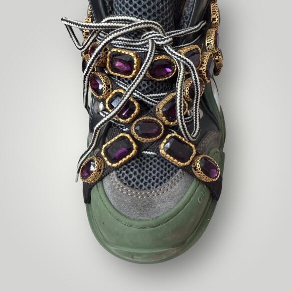 Gucci Flashtrek Leather & Mesh Sneaker men’s UK 8 - Picture 6 of 15